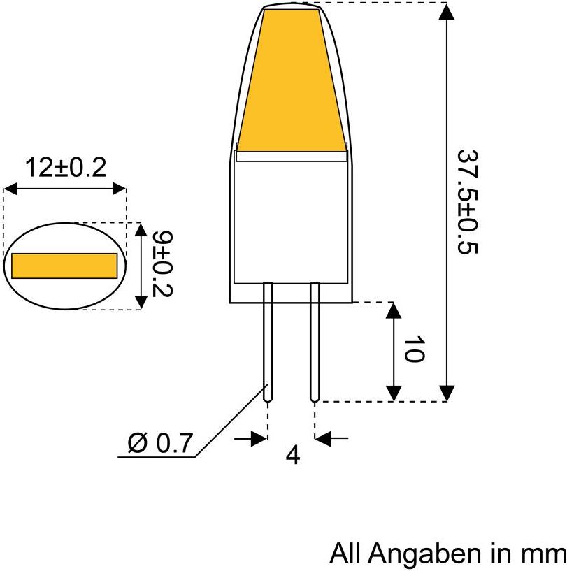 LED-pære G4 12V, 2,5W, 240 lm, 320° dimmbar detalj