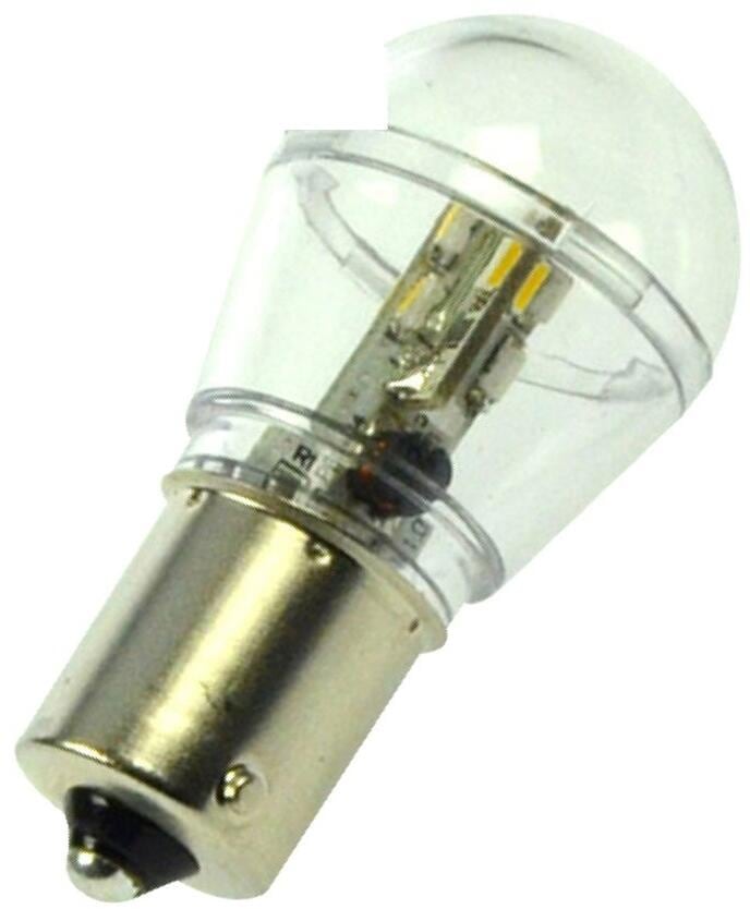 LED-pære SMD globe BA15S 10-30V 1W 60 lm 360° forfra
