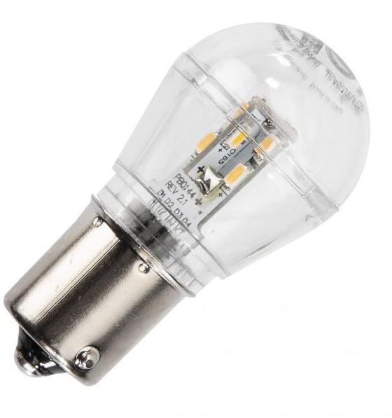 Bakside av LED-pære SMD globe BA15S 10-30V 1W 60 lm 360°