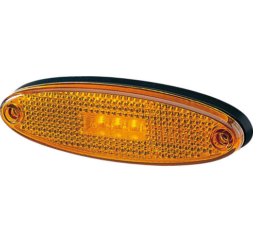 LED sidemarkeringslys 12V 150 mm med reflektor foran