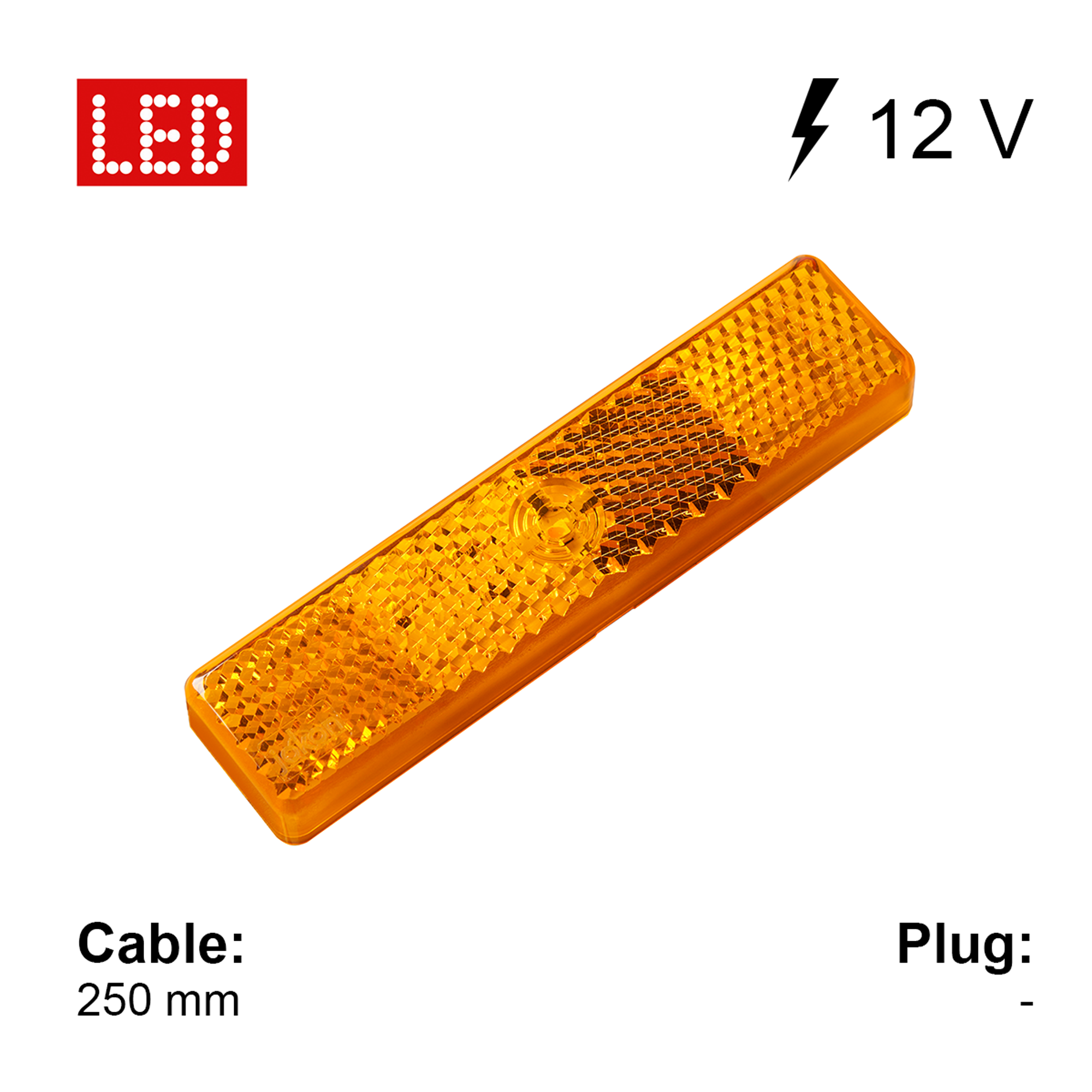 LED sidemarkeringslys SMLR 2019-1 med reflektor 12V - Jokon for campingvogn