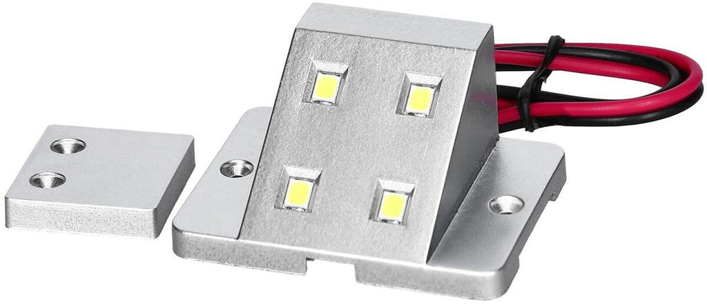 LED skaplampe med magnetkontakt 12V 0,8W sølv forfra