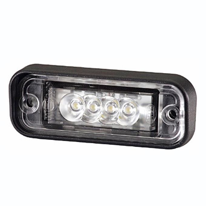 LED skiltlys 12V 82,7 x 32,6 mm universell - Hella forfra