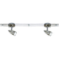 LED skinnesystem med 2 spotter 12V 4W 1000 mm krom - Lilie for campingbelysning