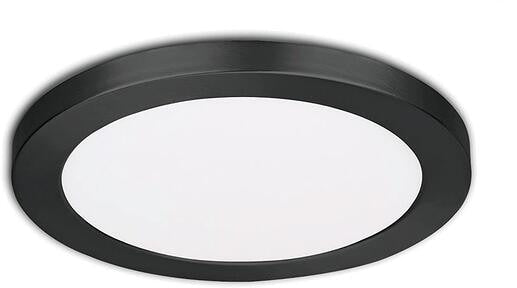 LED Slim Flex påbygglampe 12V 6W 460lm 3000K svart forfra