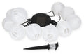 LED solcelle lyslenke 430cm 10 lampionger hvit/svart IP44 Eglo utendørs