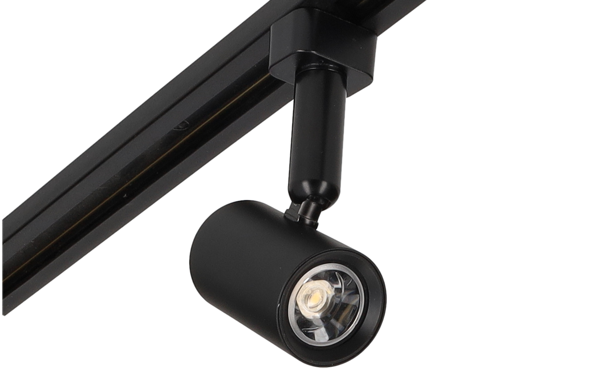 LED-spot Felino for Lanciano skinnesystem 1,5 W svart forfra