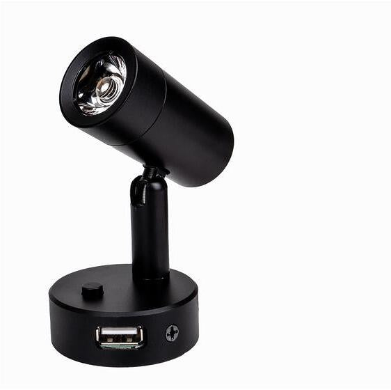 LED-spot Minitube D4 med USB-uttak 12V 1,5W aluminium fra Frilight