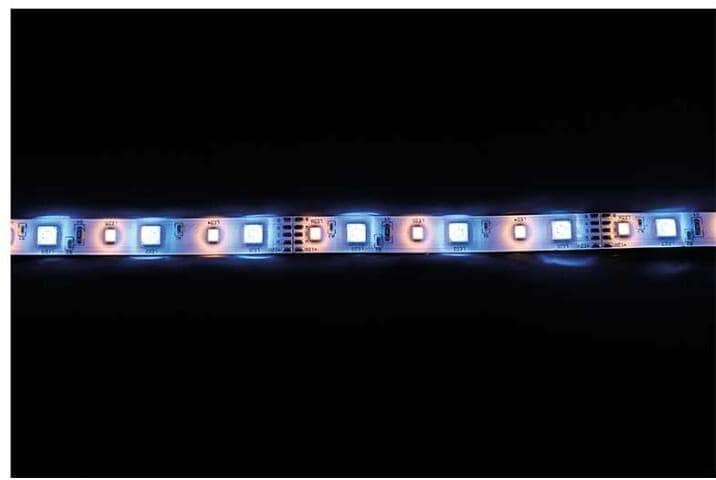LED-stripe RGB og varmhvit IP65 10mm 12V 5m dimmbar Carbest montert