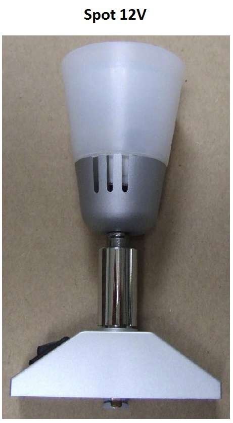LED strømskinnespot L52BS 12V 2W med ektglass bakside
