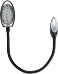 LED svanehalslys svart sølv 12V 2,2W 192lm 465mm forfra