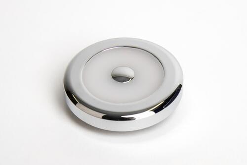 LED taklampe med touch-bryter 12V Ø50mm krom 80lm front