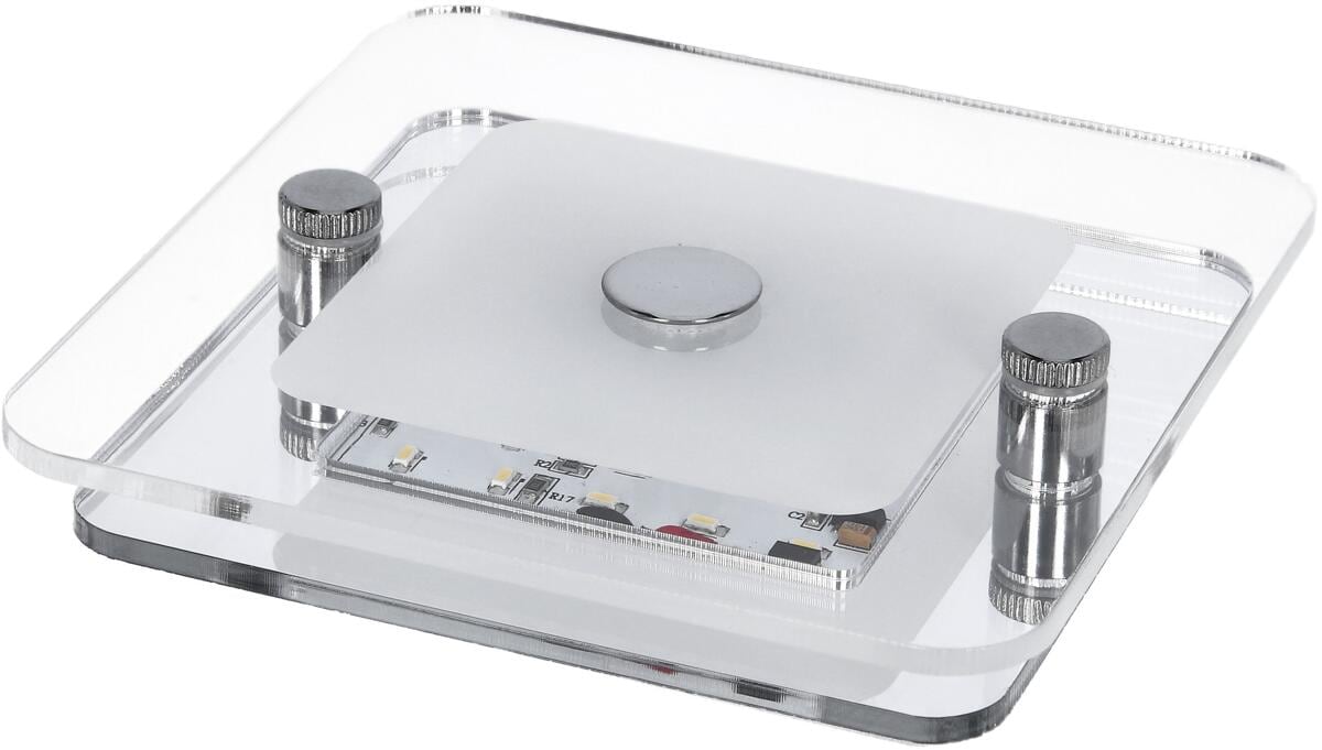 LED-taklampe med berøringssensor 12V/2,5W 90×90 mm forfra