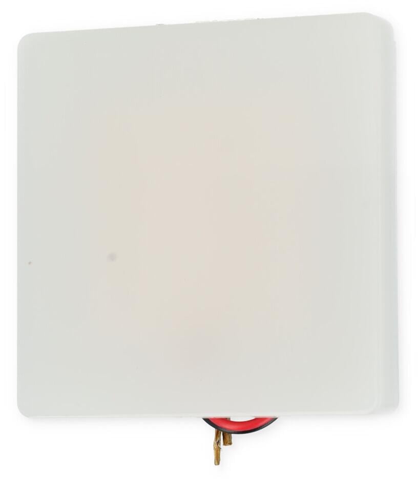 LED taklampe kvadratisk 12V 95 lumen 75x75 mm opal/hvit Carbest forfra