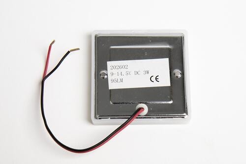 Nærbilde av LED taklampe kvadratisk 12V 95 lumen 75x75 mm opal/hvit Carbest