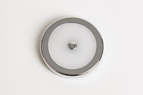 LED taklampe med touch-bryter 12V Ø70mm krom 160lm bakside