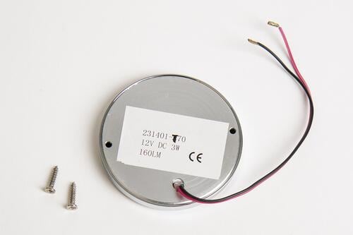 Detalj av LED taklampe med touch-bryter 12V Ø70mm krom 160lm