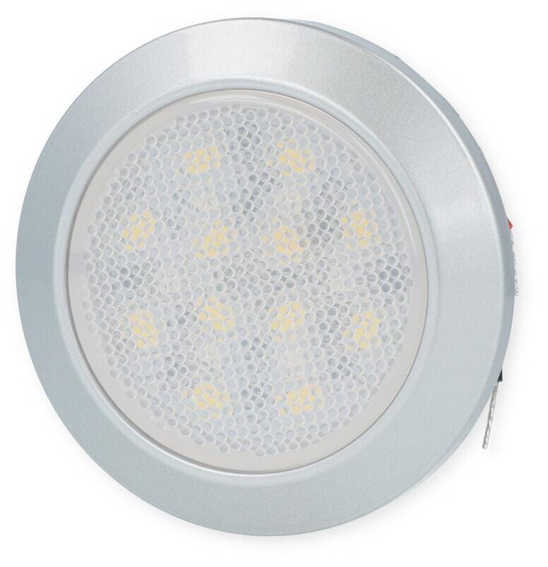 LED taklampe Mini Slim Down Light 12V Ø69mm hvit/blå Carbest forfra