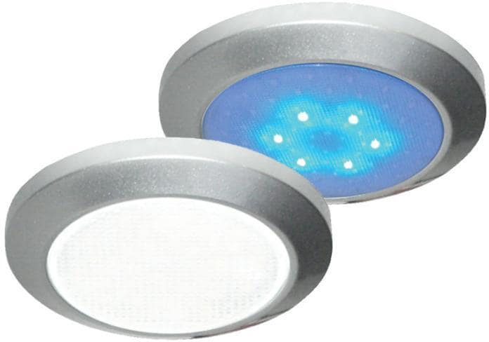 Detalj av LED taklampe Mini Slim Down Light 12V Ø69mm hvit/blå Carbest