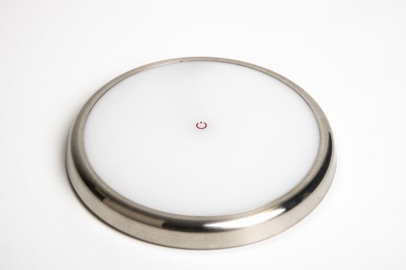 LED taklampe rund 12V Ø175mm krom 447lm IP44 - Carbest forfra
