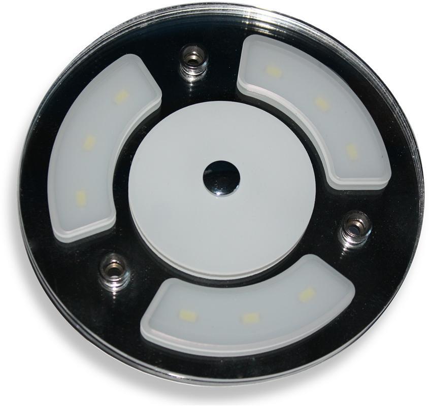 Nærbilde av touch-funksjon på LED-taklampe rund 9SMD 12V/4,7W Ø130 mm