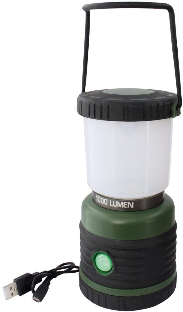 Leon oppladbar campinglykt 1000 lumen med powerbank bakside