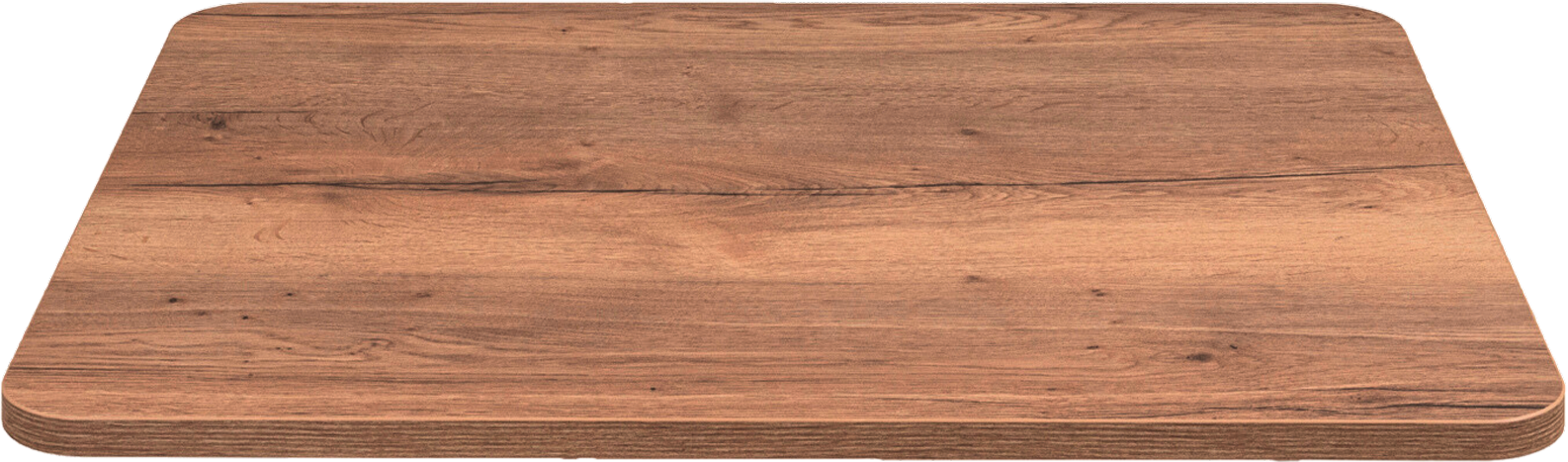 Lettvekts bordplate i eik-utseende 800x450mm 3kg forfra