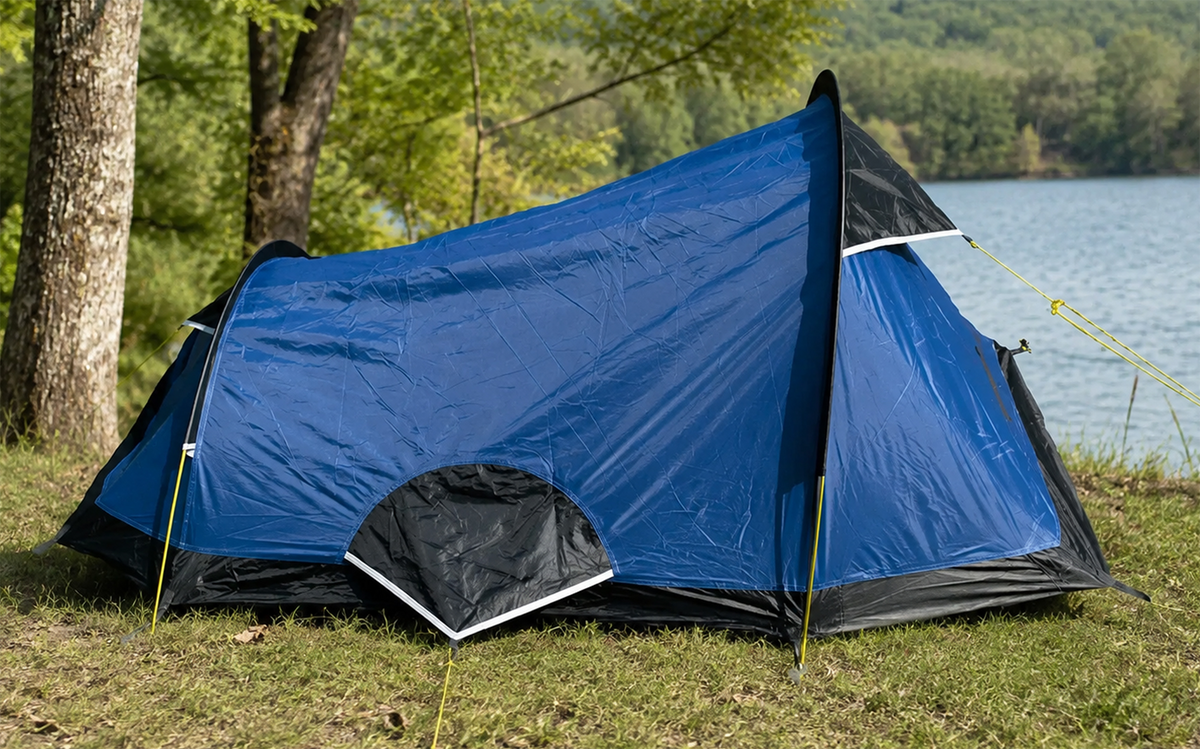 Lettvektstelt Roby Lite 2 for 2 personer 225x120x80 cm 1,3 kg - Tambu oppsatt sett forfra