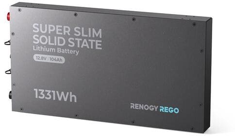 LiFePO4 litiumbatteri 104Ah 12,8V Super Slim 13,1 kg for campingbruk