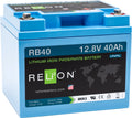 LiFePO4 deep cycle batteri 12V 40Ah for bobil og caravan fra RELiON