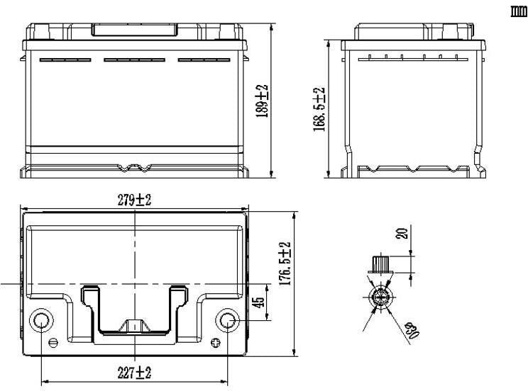 LiFePO4-batteri Li100BT-H 100Ah med BMS og Bluetooth med koblingsmuligheter