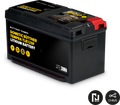 LiFePO4 batteri Tempra TLB120F 12V 120Ah med varme vist forfra