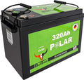 LiFePO4 lithium-batteri 320Ah 12.8V Polar med Smart BMS forfra