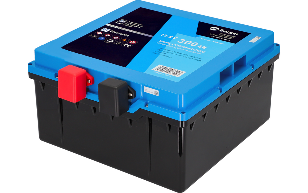 LiFePO4 litium undersetesbatteri Pro 300 Ah 12V med Bluetooth og varme under setet i bobil