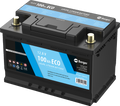 LiFePO4 litiumbatteri Eco 12V 100Ah med BMS, 10 kg forfra