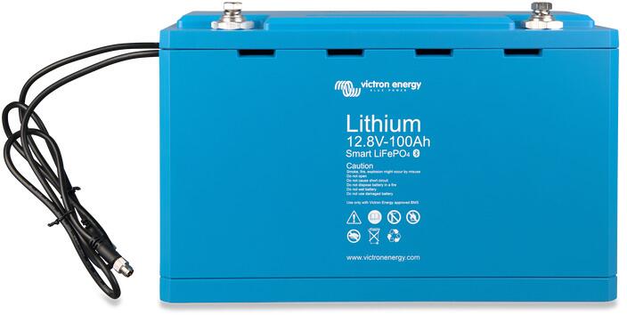 LiFePO4 litiumsbatteri 12V 100Ah 1280Wh 15 kg - Victron Energy forfra