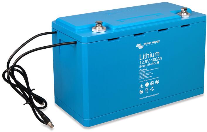 LiFePO4 litiumsbatteri 12V 100Ah 1280Wh 15 kg - Victron Energy montert
