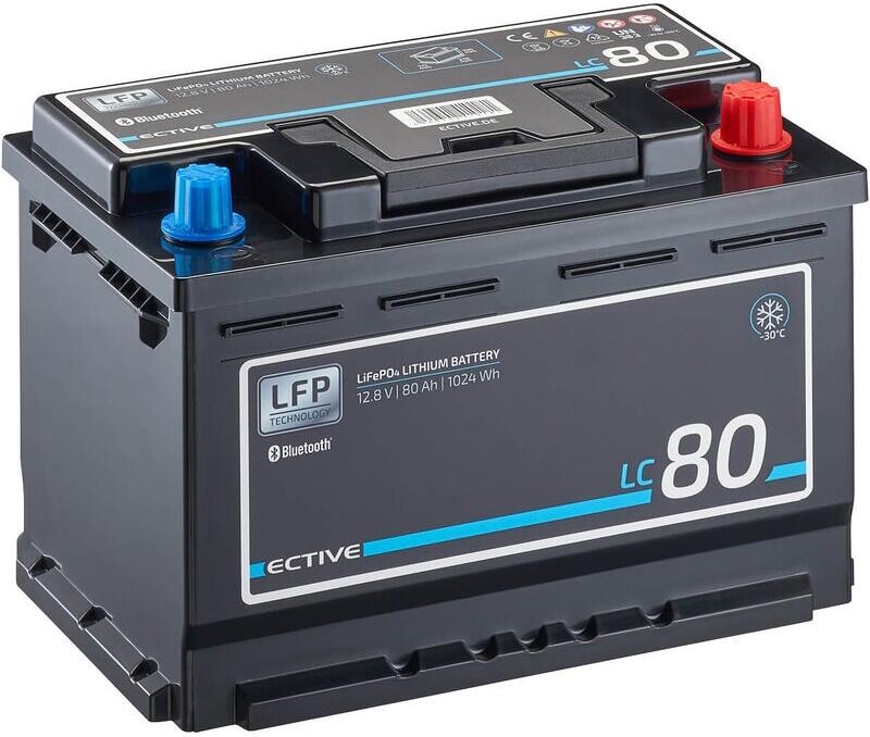 LiFePO4 litiumsbatteri LC LT 80 Ah 12V lavtemperatur 10,2 kg forside