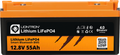 LiFePO4 Smart BMS Marine batteri 12,8V 55Ah med Bluetooth Liontron forfra