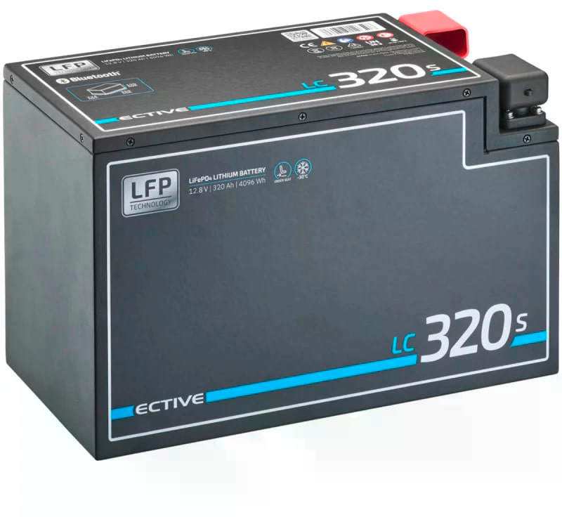 LiFePO4 undersete-batteri LC S LT 12V 320 Ah 4096 Wh forfra