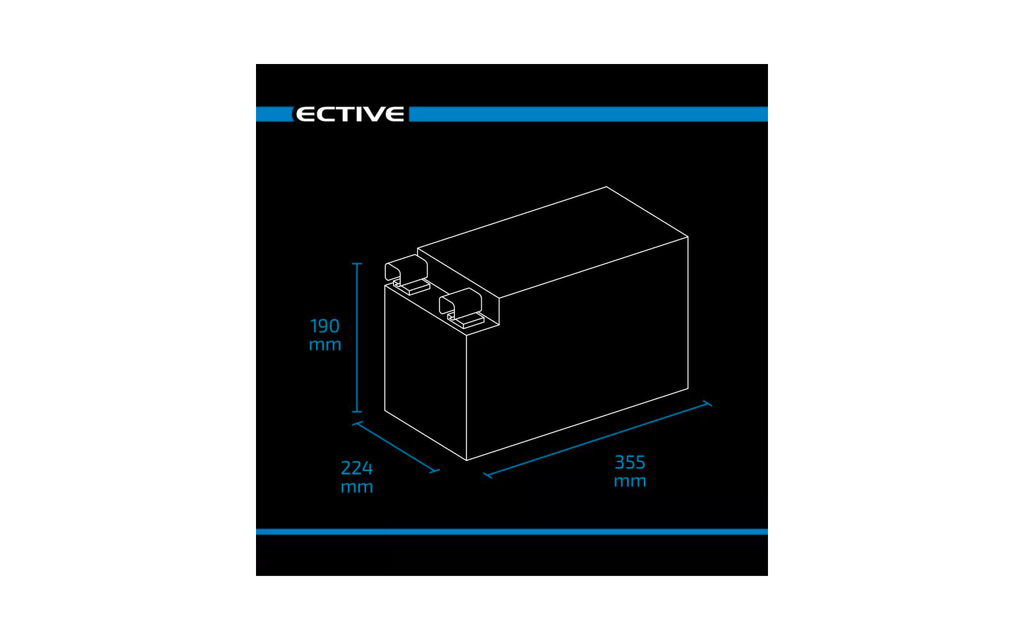 Detalj av LiFePO4 undersete-batteri LC S LT 12V 320 Ah 4096 Wh