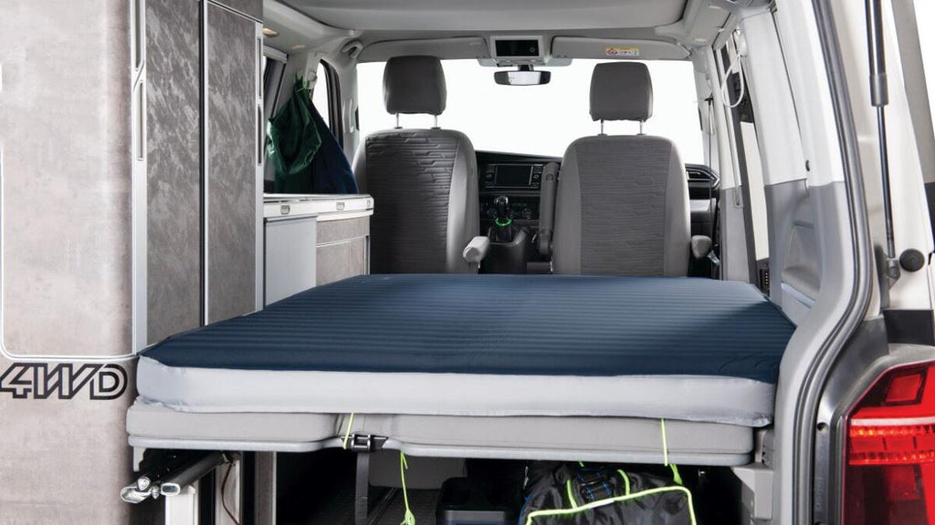 Nærbilde av stoff og tekstur på Liggeunderlag Dreamboat Campervan R6.6 resirkulert polyester