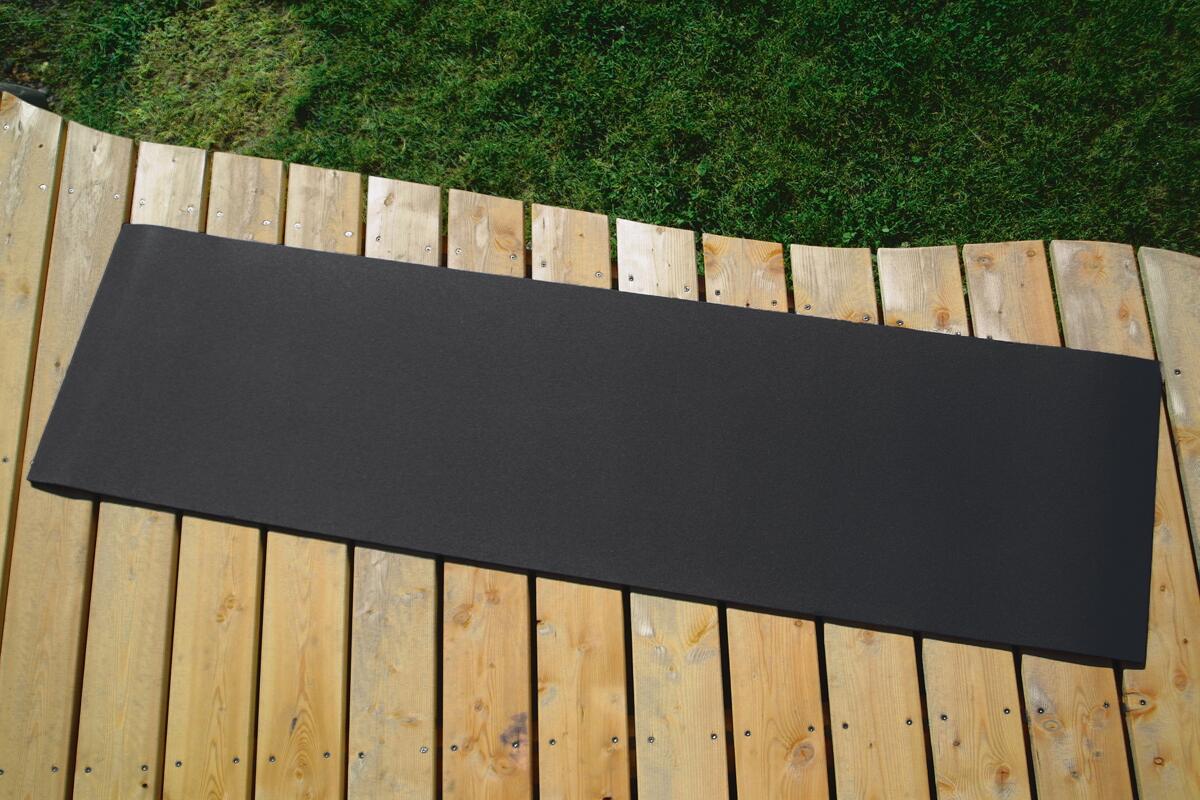 Liggeunderlag ECO 200x55x1 cm svart BasicNature bakside