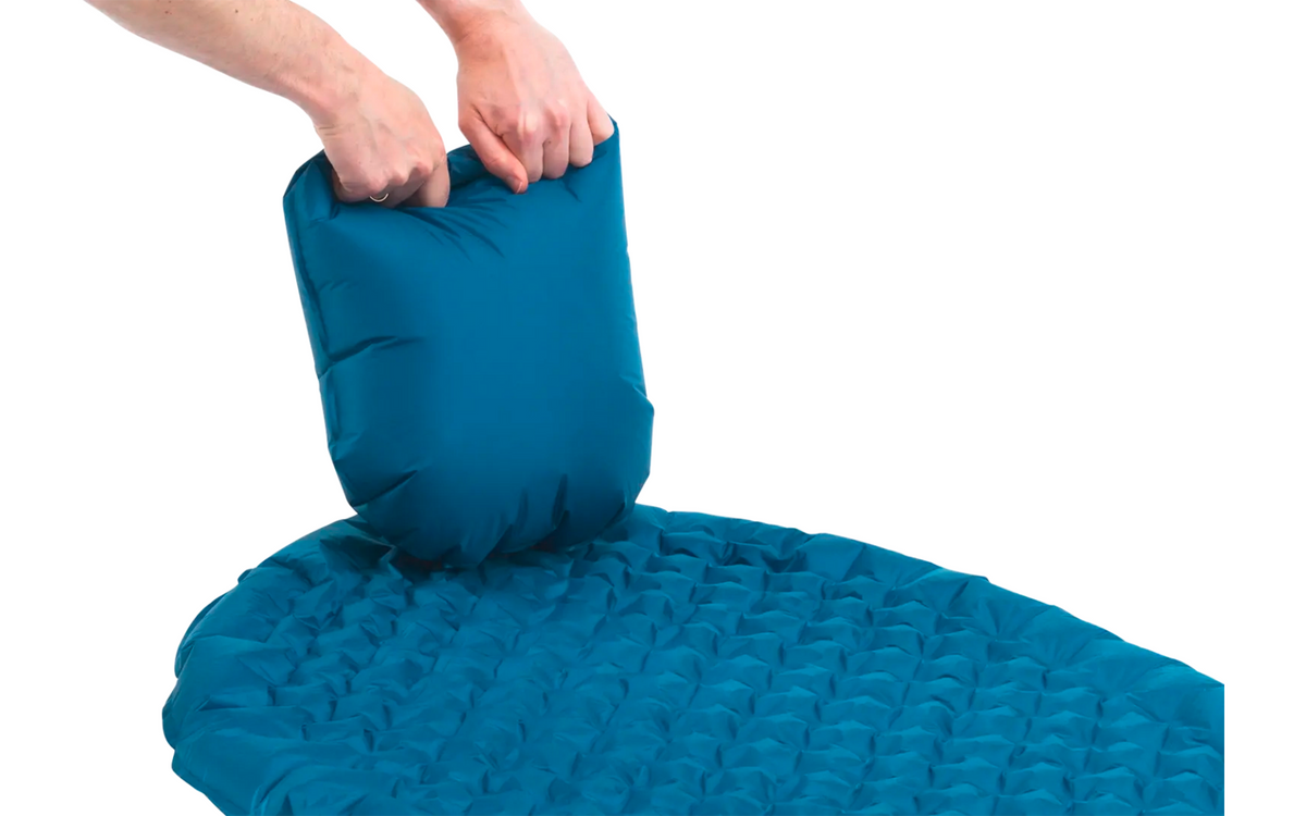 Detalj av ripstop-nylon på Liggeunderlag HeatCore 5.9 ultralett 183 x 53 cm 420 g - Robens