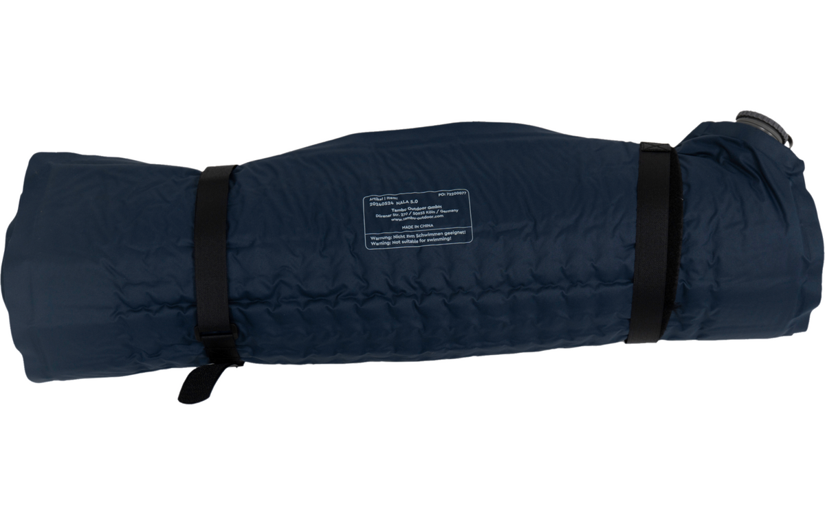 Liggeunderlag Nala 5.0 selvoppblåsende 183 x 63 x 5 cm - Tambu utbrettet på campingplassen