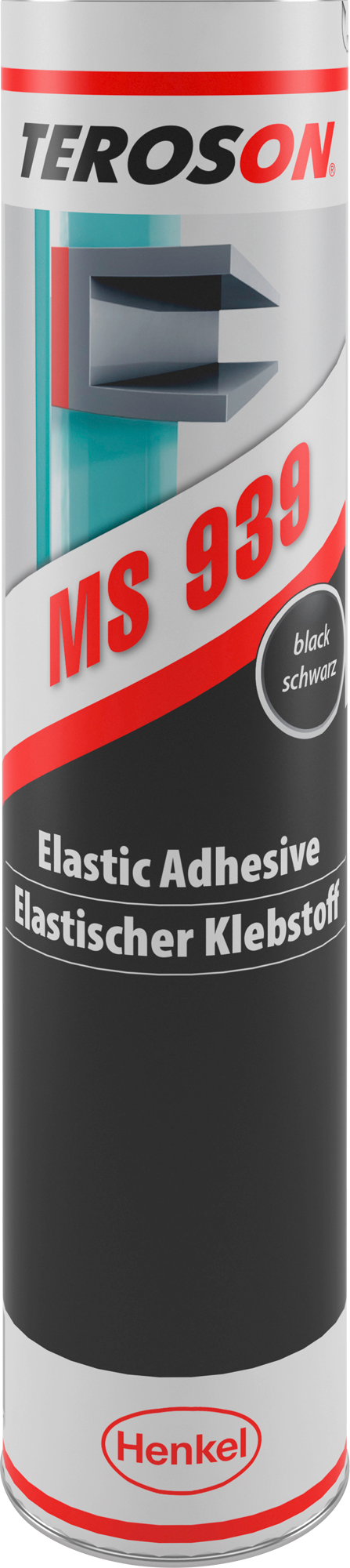 Lim- og tettemiddel MS 939 elastisk 290 ml svart - Teroson for elastisk tetting