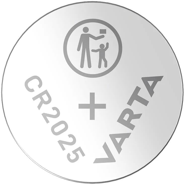 Lithium knappcellebatteri CR2025 3V - VARTA forfra