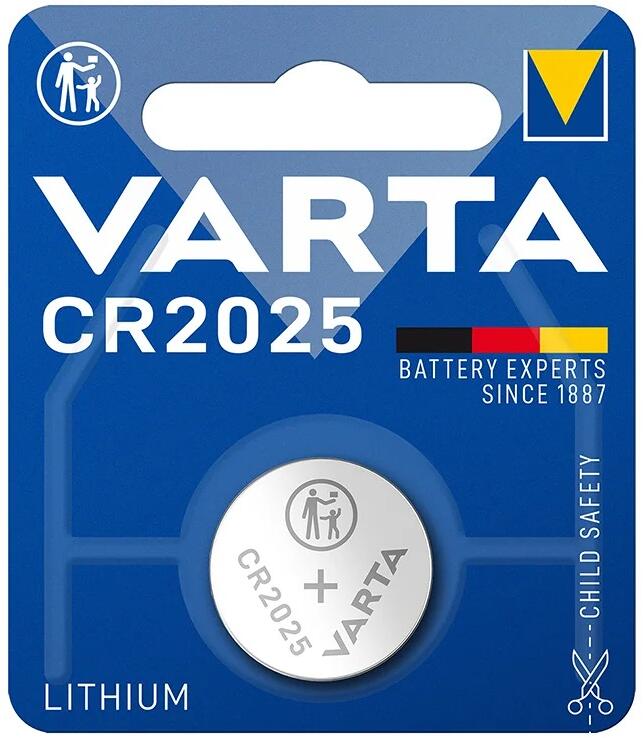 Lithium knappcellebatteri CR2025 3V - VARTA nærbilde