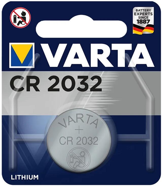 Lithium knappcellebatteri CR2032 3V - VARTA detalj bilde