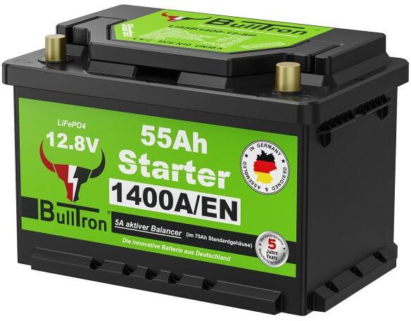 Lithium startbatteri LiFePO4 55Ah 12V, 6 kg - BullTron bakside